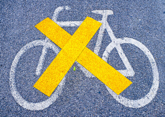 typical road marking in germany