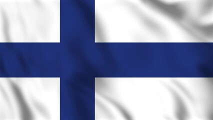 Looped background animation of the waving flag of Finland