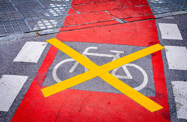 typical road marking in germany