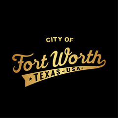 City of Fort Worth lettering design. Fort Worth typography design. Vector and illustration.
