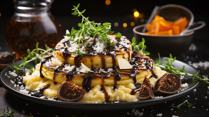 Culinary Extravaganza: Exquisite High-Class Dishes, Succulent Meat, Seafood Delights, and Gourmet Pizzas in Captivating Fine Art Food Imagery, Enhanced by Generative AI