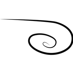 Outline drawing of a breath of wind.Wind blow  in line style.Wave flowing illustration with hand drawn doodle cartoon style.