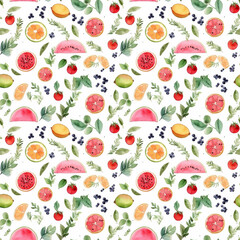 Floral Summer Seamless Pattern with flowers desing 