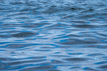 Nahaufnahme Wellenbewegung Ostsee in blau