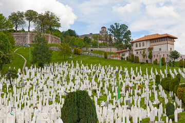 Tombstones at the Kovaci Cemetery in Sarajevo