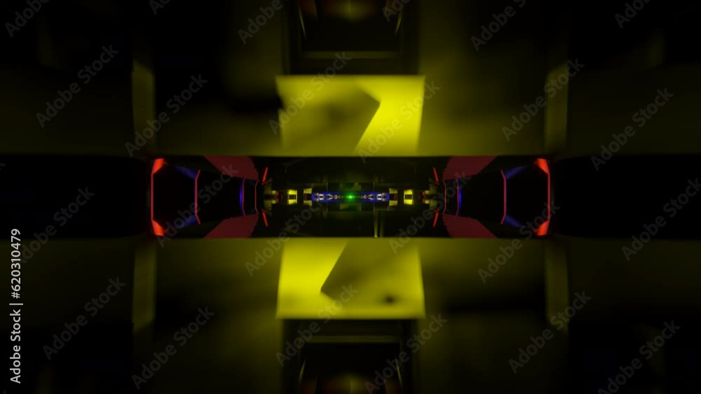 Poster vibrant and dynamic vj backdrop featuring a mesmerizing pulsating surreal futuristic neon design.