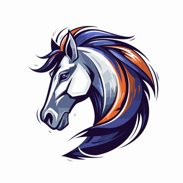 Esport vector logo horse, horse icon, horse head, vector