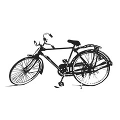 Obraz na płótnie Canvas vector bicycle onthel isolated on a white background.