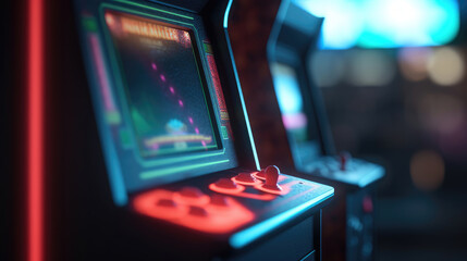 Fototapeta na wymiar Arcade machine game