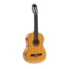 Obraz premium an acoustic guitar on a clean white background