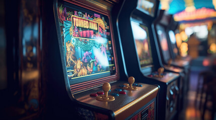 Fototapeta na wymiar Arcade machine game