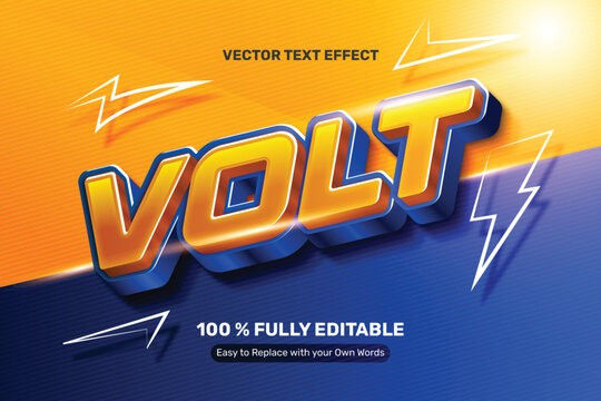 3D Bold Volt Light Text Effect
