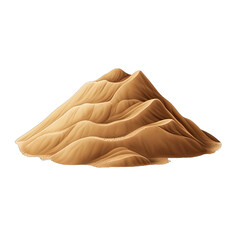 a pile of sand on a white background