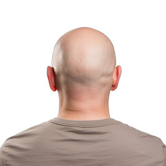 the back of a bald man's head - obrazy, fototapety, plakaty