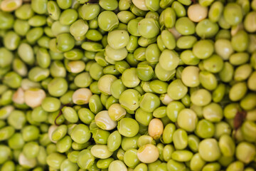 Green pigeon peas background from puerto rico
