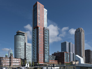 Obraz na płótnie Canvas Kop van Zuid in Rotterdam, Zuid-Holland province, The Netherlands
