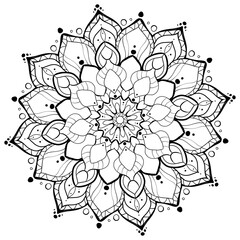 circular mandala coloring book