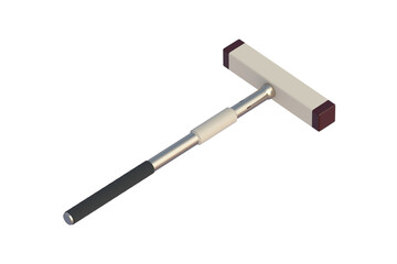 Croquet mallet isolated on white background. Traditional british game. 3d render