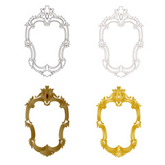 アンティーク風装飾フレームのセット