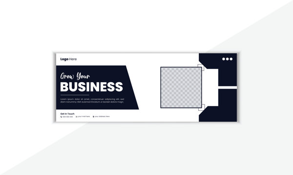 Professional And Creative Facebook Cover Design Template With Vector Shape And Colorful Background