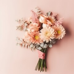 Flower bouquet. Illustration AI Generative.