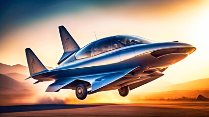 Generative AI image of flying car.