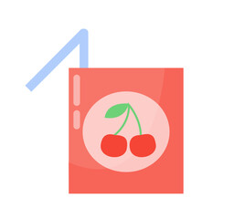 Baby cherry juice sticker concept