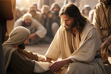 Jesus Healing a Cripple Man