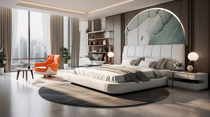 Bedroom interiorart deco style