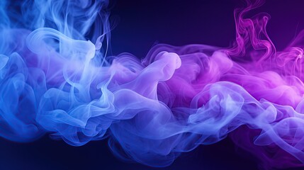 Fototapeta premium Blue and purple smoke background AI, Generative AI, Generative