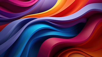 Colorful geometric background fluid shapes composition AI, Generative AI, Generative