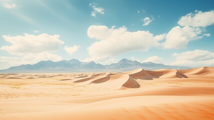 Fototapeta na wymiar Desert landscape with a sandstorm AI, Generative AI, Generative