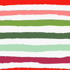 Seamless vector repeating pattern with Christmas stripe in red, green, pink, mint, burgundy. Simple Christmas striped background