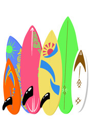 Surf Boards vector image 