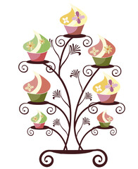 cupcakes with flowers