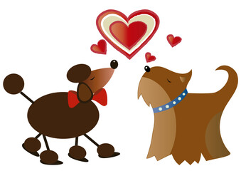 Dogs in love.