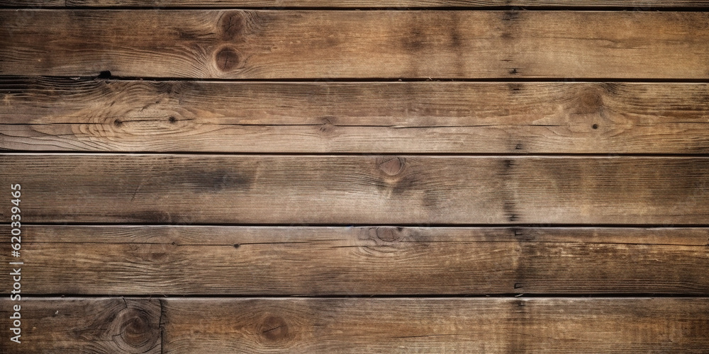 Wall mural wood planks texture background, old dark brown wooden barn wall