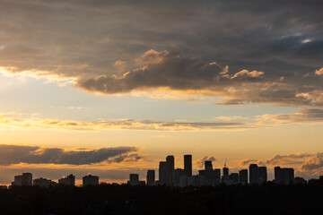 Plakat Cityscape sunset of Toronto