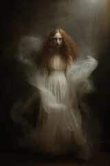A hauntingly beautiful eerily creepy Angel ghost