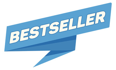 Bestseller promo label. Paper tag for retail discount