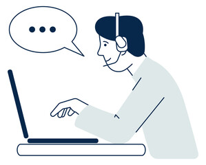 Business company support worker. Online consultant job