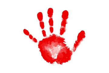 血の手形_ホラーイメージ｜背景透過合成用png素材