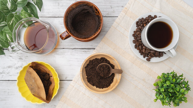 コーヒー豆の残りカス　イメージ