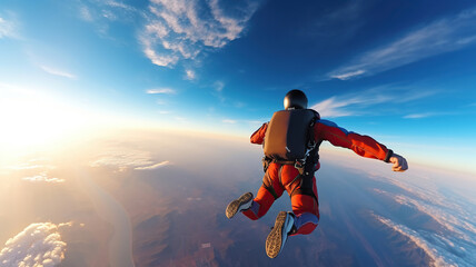 Experiencing the Ultimate Rush in Skydiving Adventures. Generative Ai