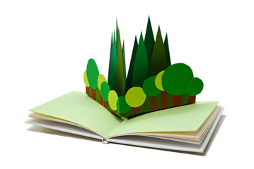 飛び出す絵本の中の森