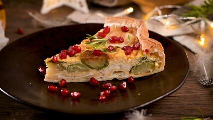 Homemade vegetable quiche