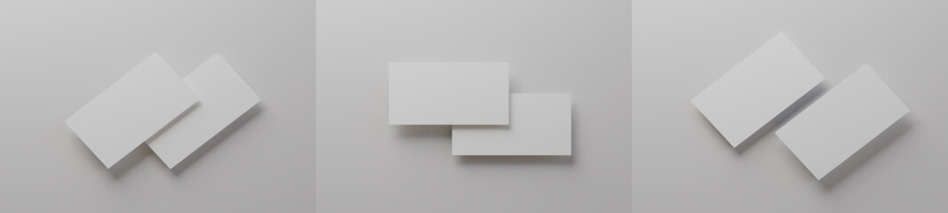 Business card mockup. set business card, credit credit,  gift card,  Blank business card. Minimal business card mockup on white background