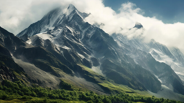 Inspiring Mountain Peaks Around the World. Generative Ai