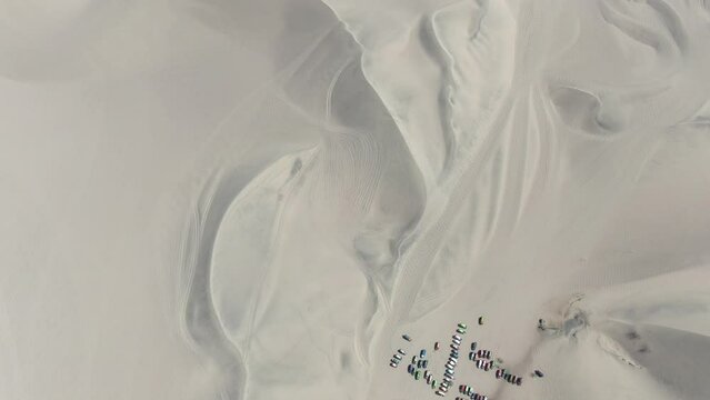 Paracas national park top down aerial video