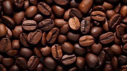 Closeup of coffee beans